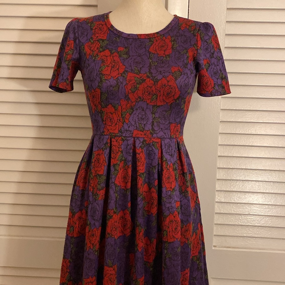Flirty Vintage-Inspired LulaRoe Fit & Flare Dress- Size XS - Picture 2 of 10